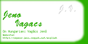 jeno vagacs business card